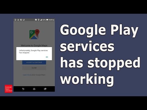 Google play services has stopped working