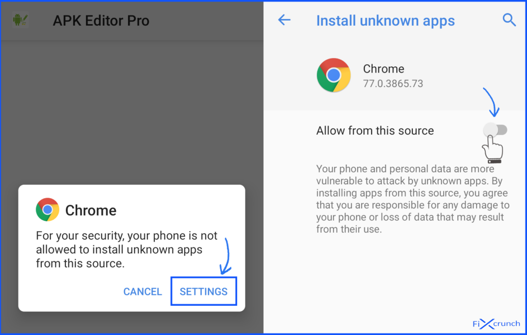 Unknown app installation on chrome