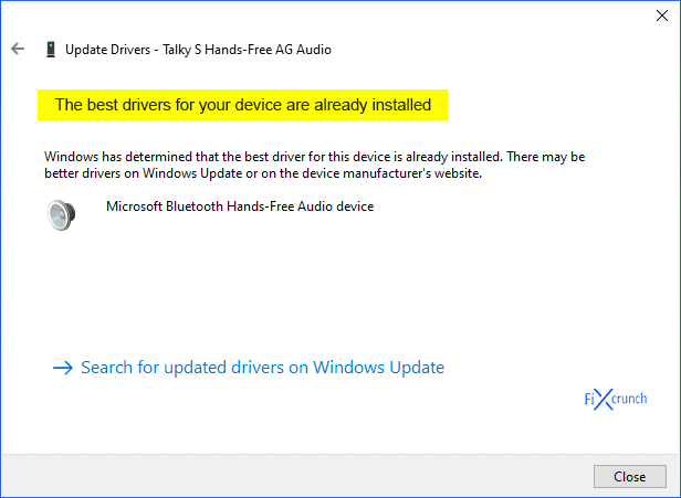 Driver Updated