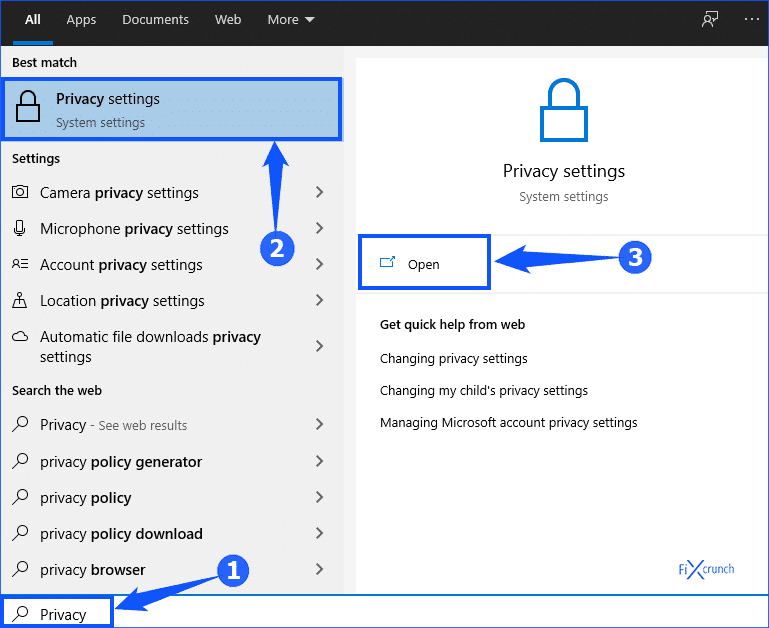 Windows Privacy Settings
