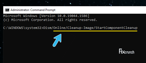 Dism Online Cleanup-Image StartComponentCleanup