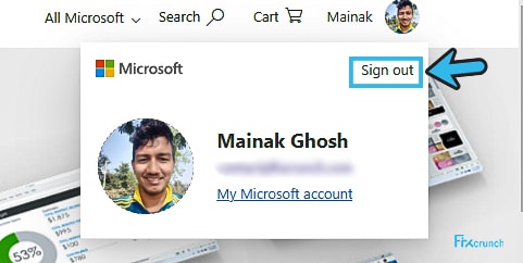 Re-Log-In To Your Microsoft Account