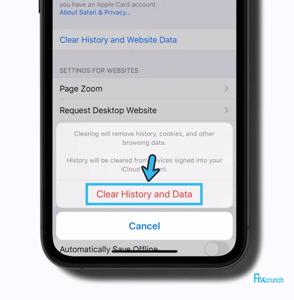 iPhone Safari Clear History And Data