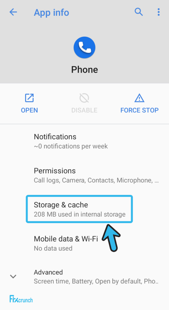 Phone App storage option