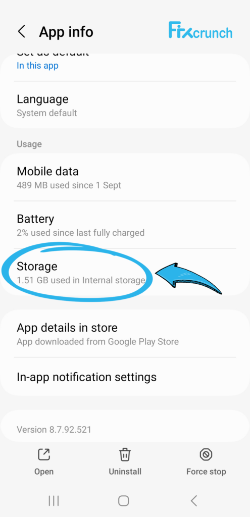 spotify Storage option